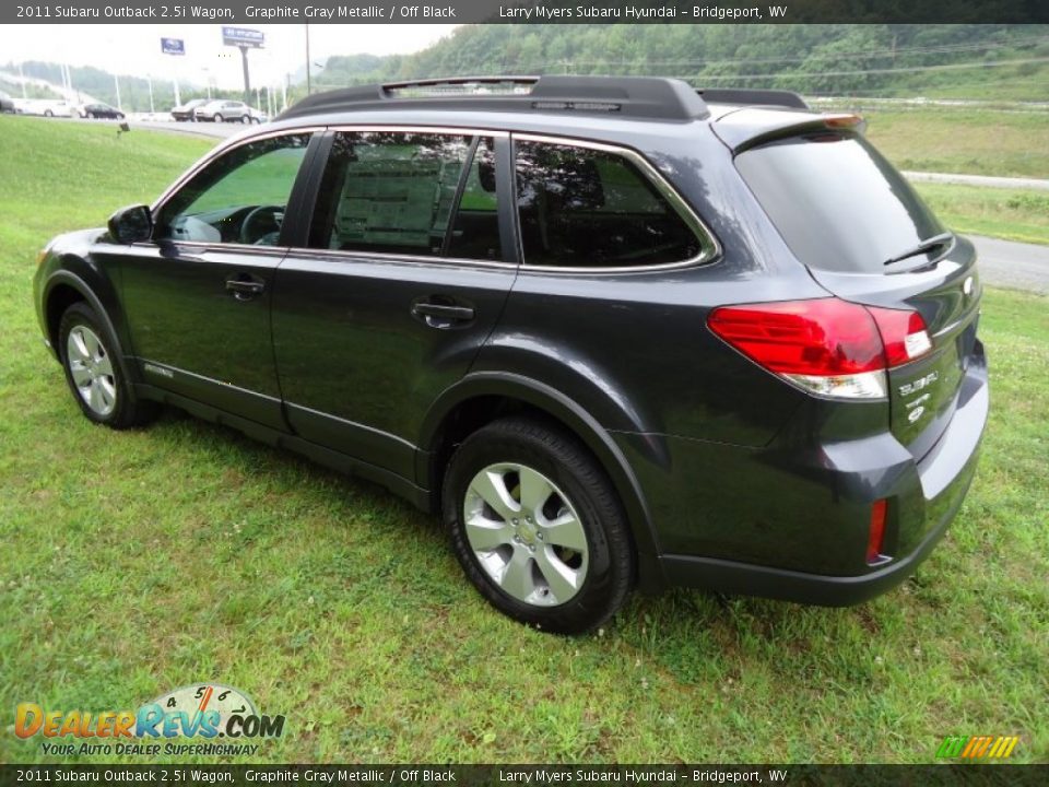 2011 Subaru Outback 2.5i Wagon Graphite Gray Metallic / Off Black Photo #5