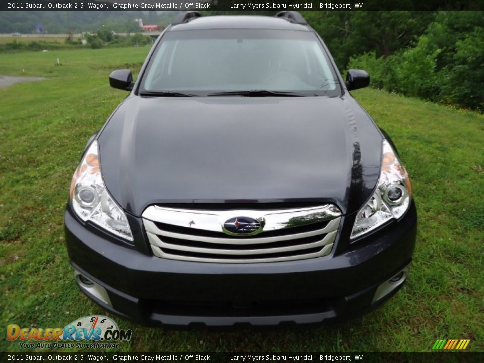 2011 Subaru Outback 2.5i Wagon Graphite Gray Metallic / Off Black Photo #8