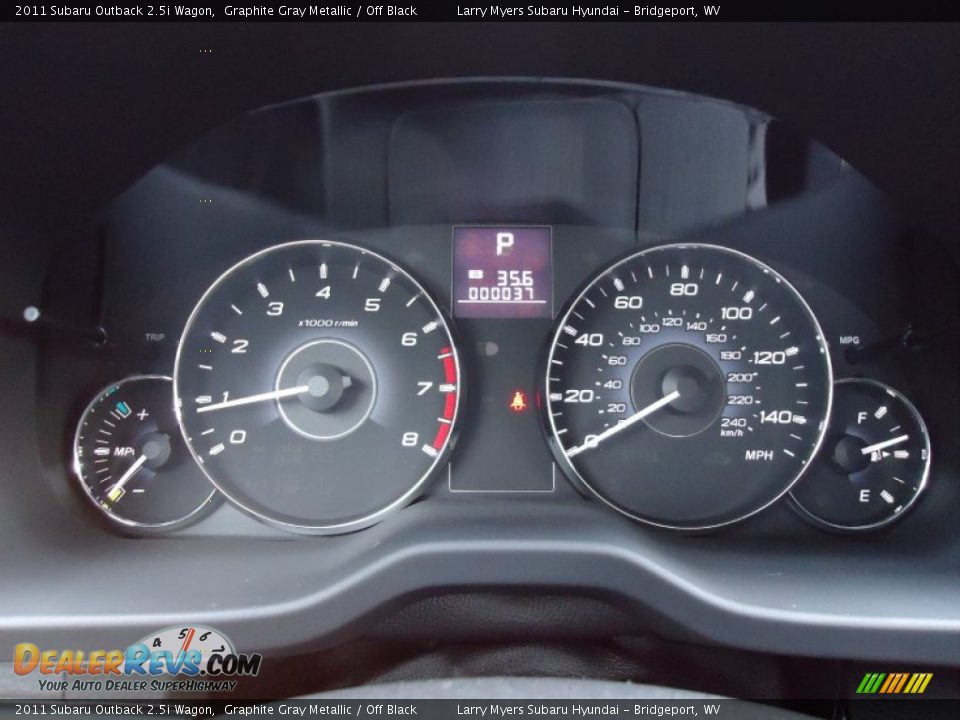 2011 Subaru Outback 2.5i Wagon Gauges Photo #14