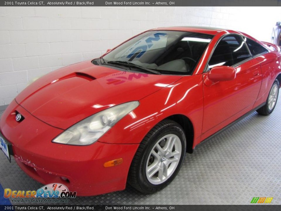 2001 Toyota Celica GT Absolutely Red / Black/Red Photo #2