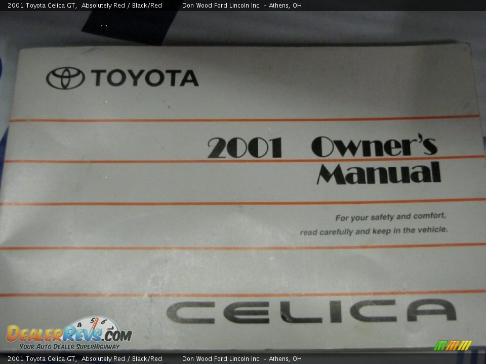 2001 Toyota Celica GT Absolutely Red / Black/Red Photo #23