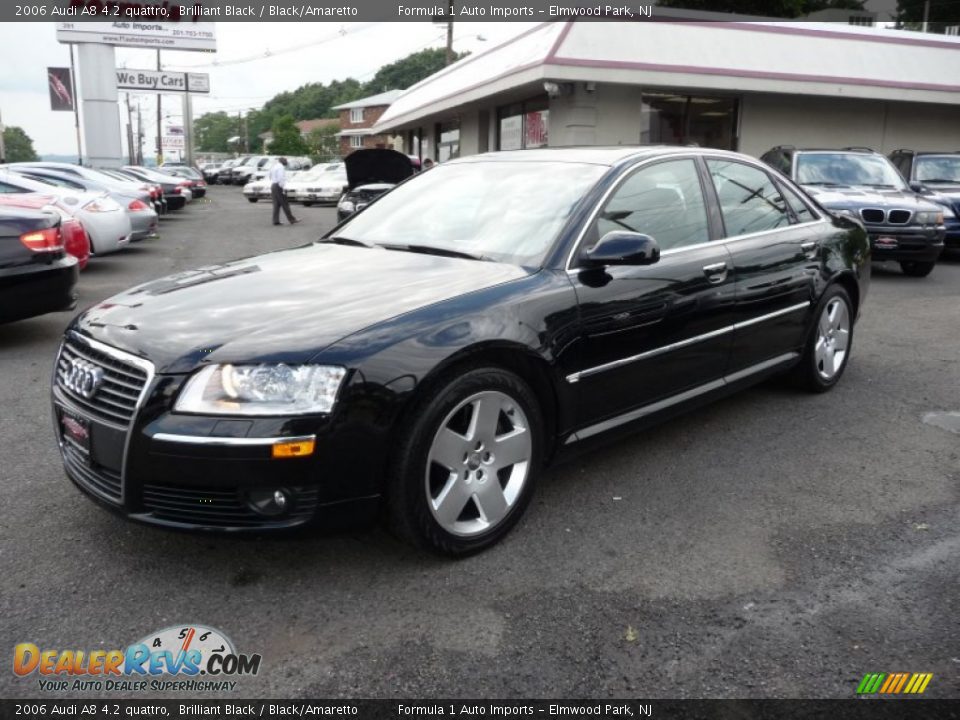 2006 Audi A8 4.2 quattro Brilliant Black / Black/Amaretto Photo #2