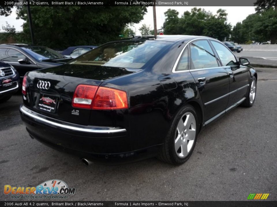2006 Audi A8 4.2 quattro Brilliant Black / Black/Amaretto Photo #3