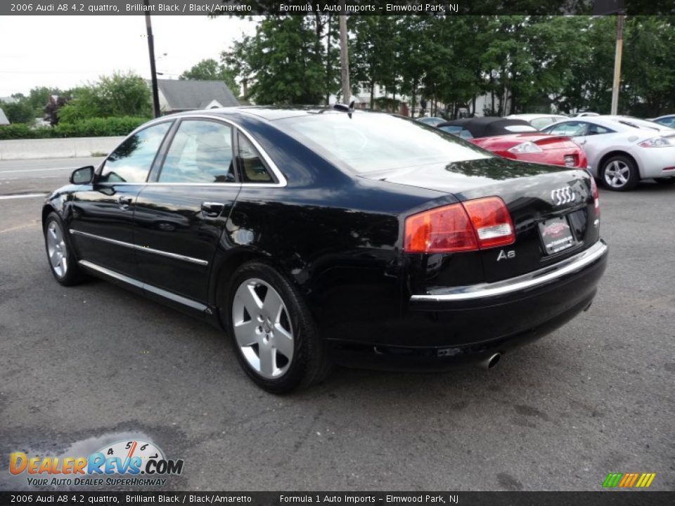 2006 Audi A8 4.2 quattro Brilliant Black / Black/Amaretto Photo #4