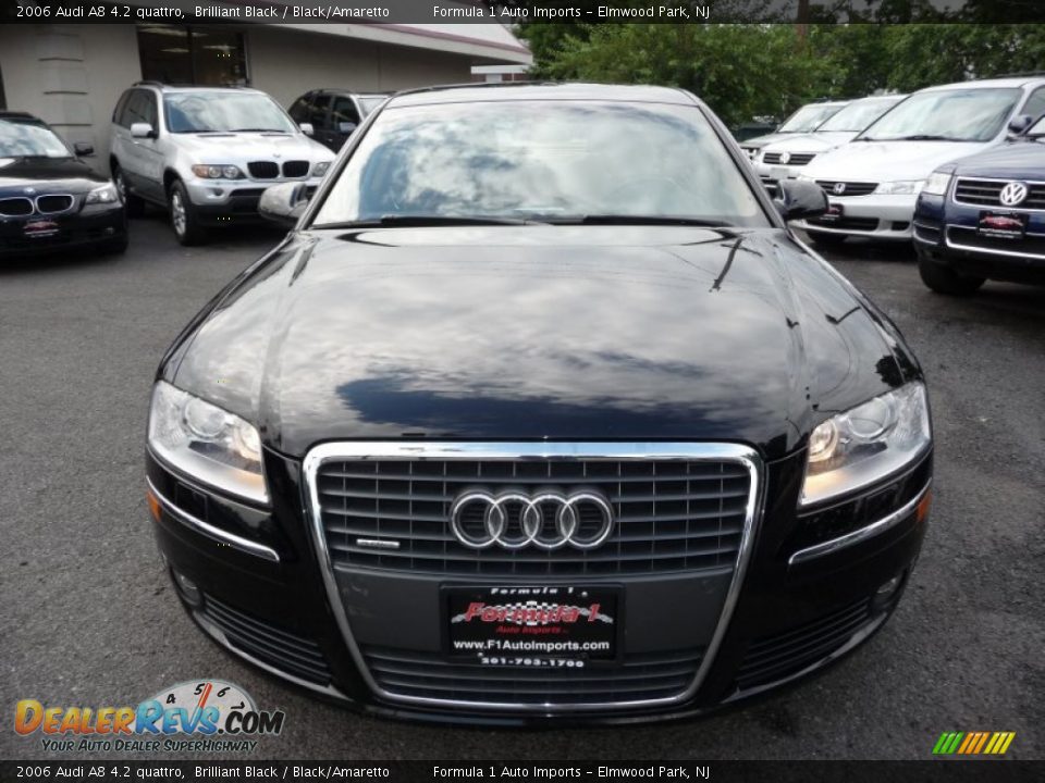 2006 Audi A8 4.2 quattro Brilliant Black / Black/Amaretto Photo #13