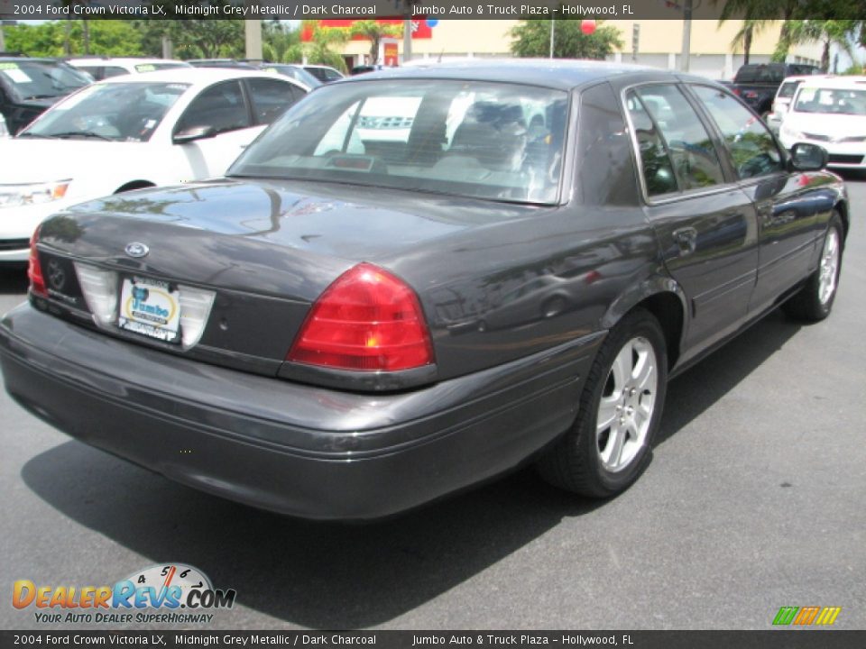 2004 Ford Crown Victoria LX Midnight Grey Metallic / Dark Charcoal Photo #9
