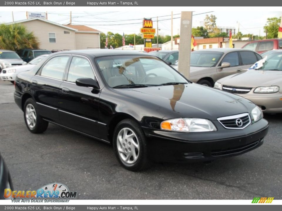 2000 Mazda 626 LX Black Onyx / Beige Photo #1