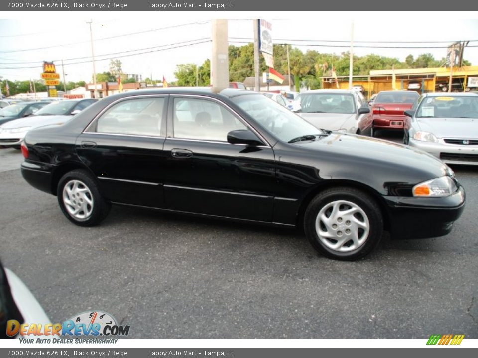 2000 Mazda 626 LX Black Onyx / Beige Photo #3