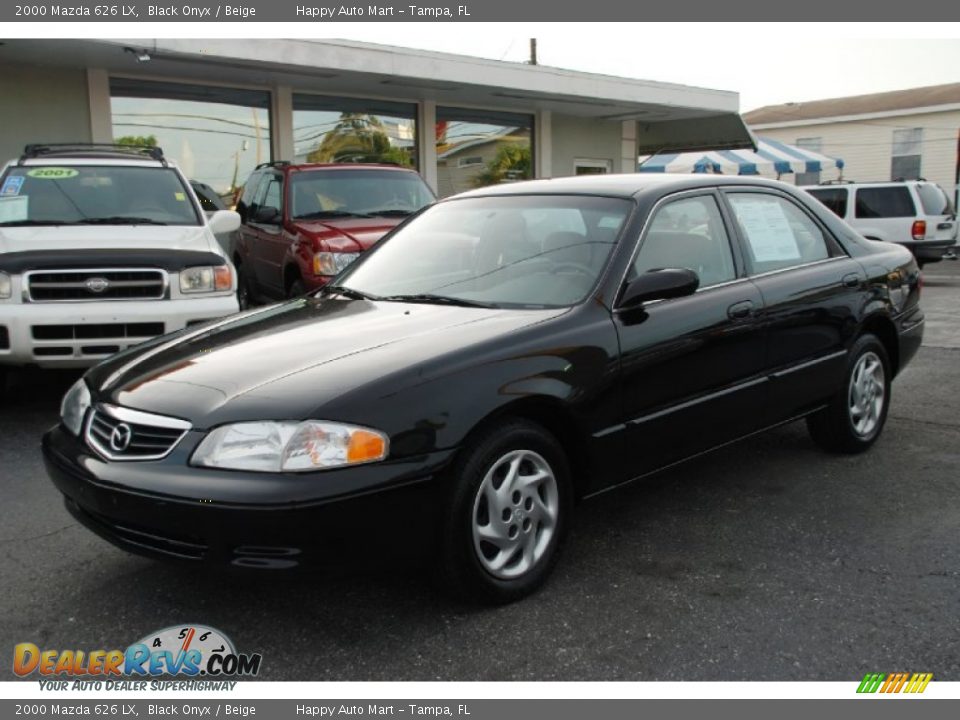 2000 Mazda 626 LX Black Onyx / Beige Photo #9