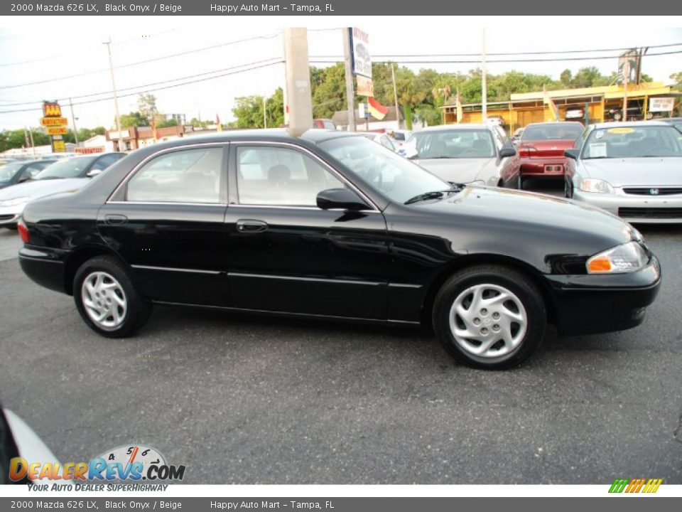 2000 Mazda 626 LX Black Onyx / Beige Photo #10