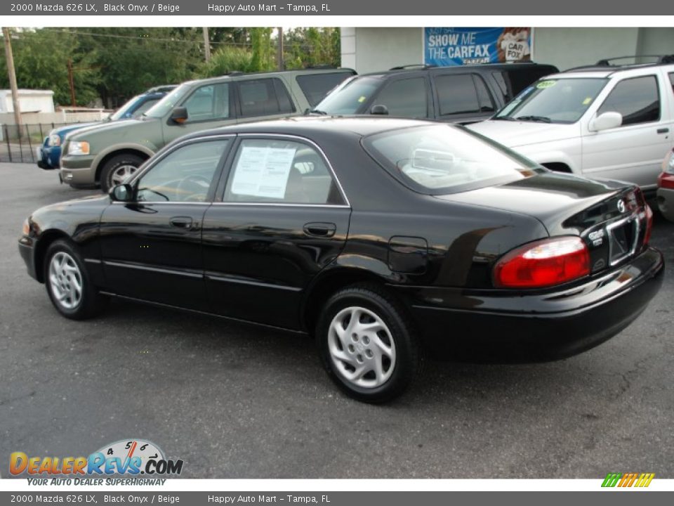 2000 Mazda 626 LX Black Onyx / Beige Photo #12