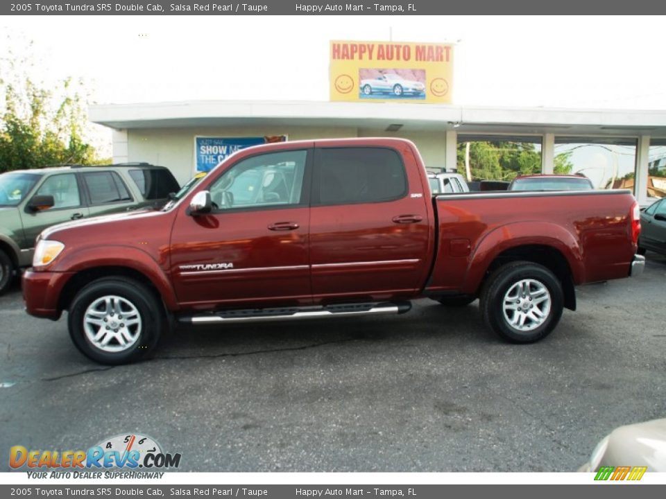 2005 Toyota Tundra SR5 Double Cab Salsa Red Pearl / Taupe Photo #6