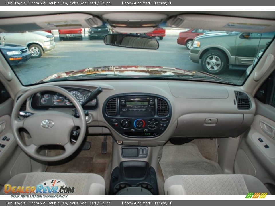 2005 Toyota Tundra SR5 Double Cab Salsa Red Pearl / Taupe Photo #7