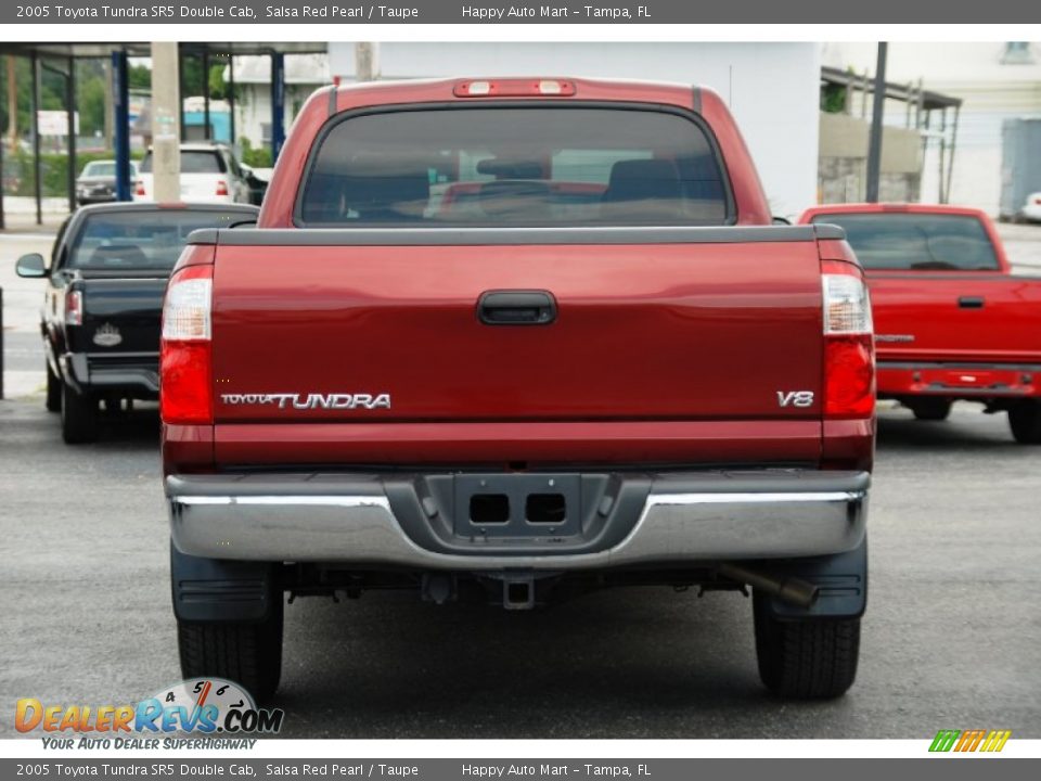 2005 Toyota Tundra SR5 Double Cab Salsa Red Pearl / Taupe Photo #9