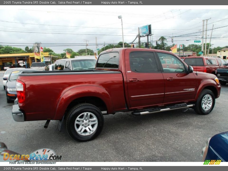 2005 Toyota Tundra SR5 Double Cab Salsa Red Pearl / Taupe Photo #11