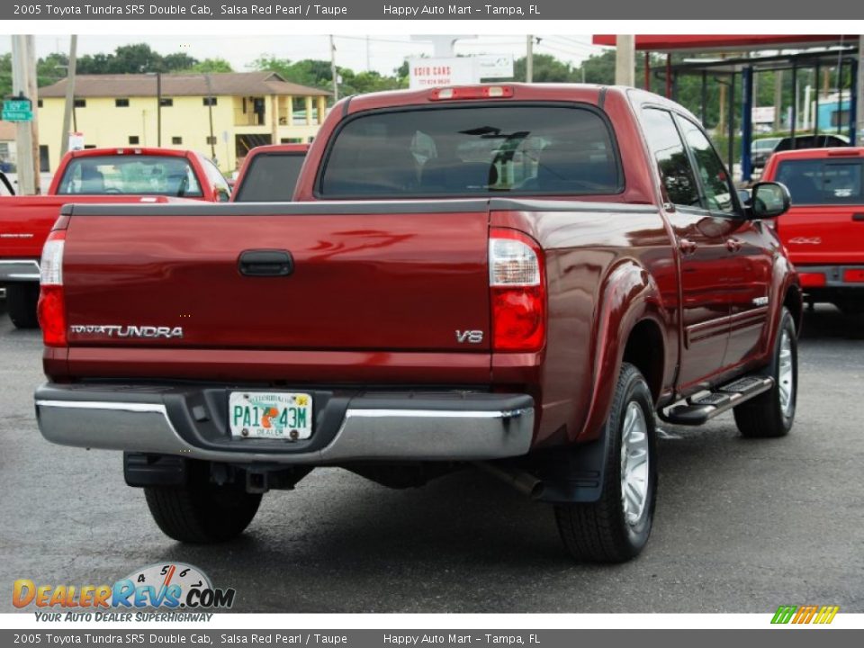 2005 Toyota Tundra SR5 Double Cab Salsa Red Pearl / Taupe Photo #12