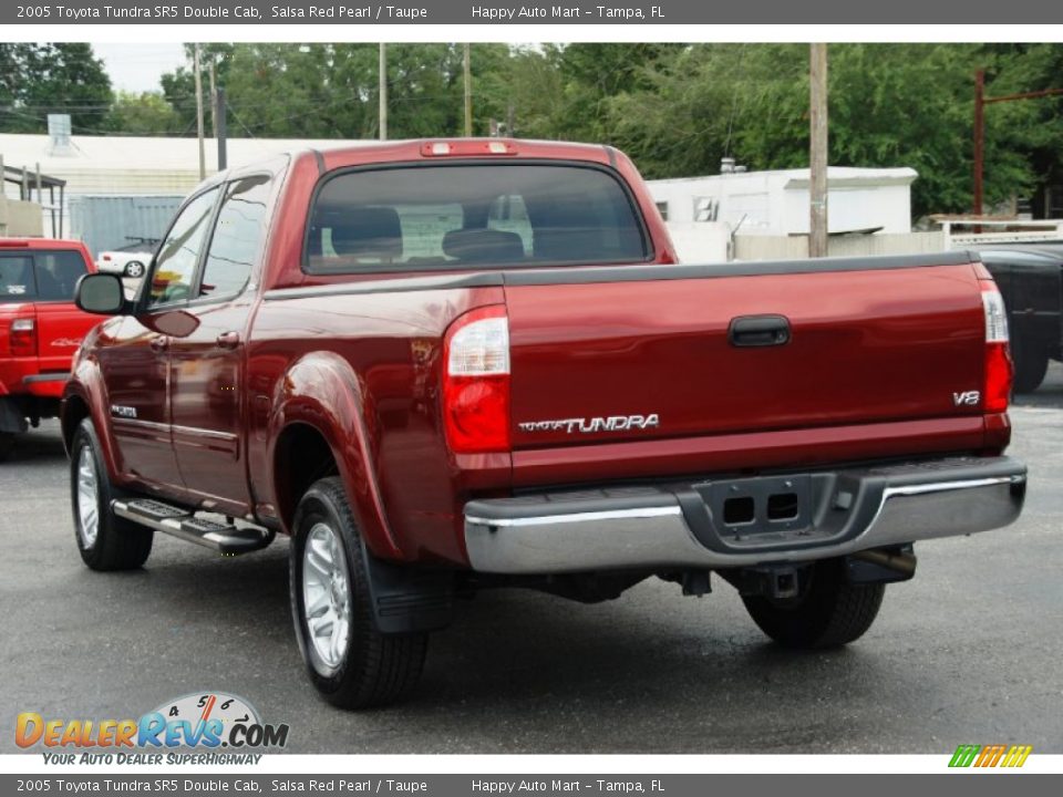 2005 Toyota Tundra SR5 Double Cab Salsa Red Pearl / Taupe Photo #13