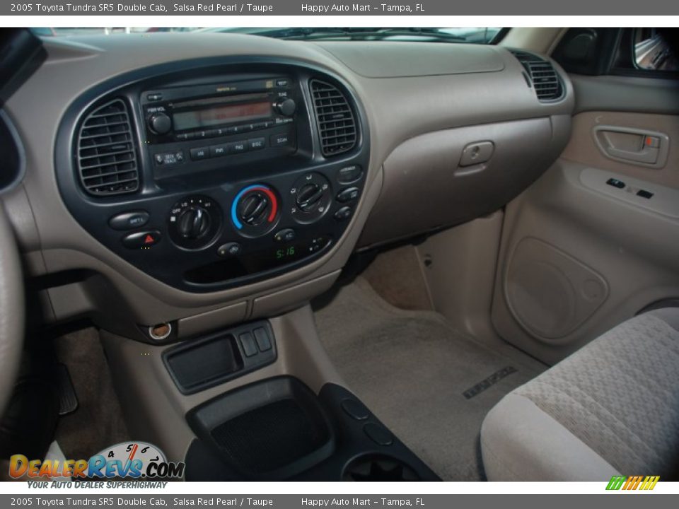 2005 Toyota Tundra SR5 Double Cab Salsa Red Pearl / Taupe Photo #17
