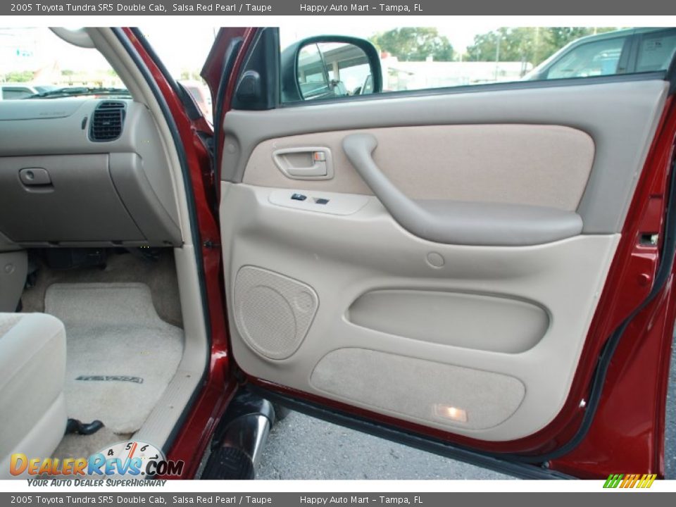 2005 Toyota Tundra SR5 Double Cab Salsa Red Pearl / Taupe Photo #21