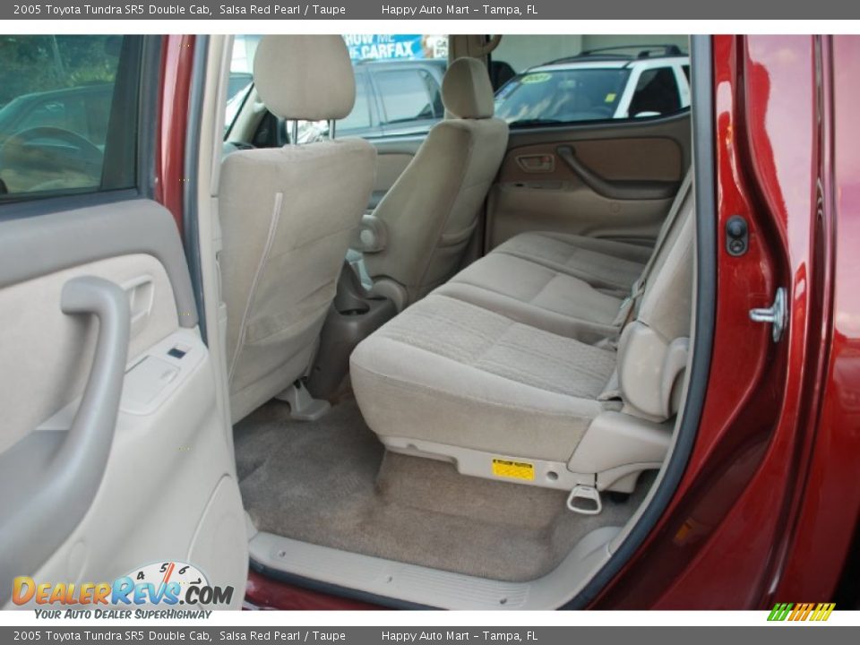 2005 Toyota Tundra SR5 Double Cab Salsa Red Pearl / Taupe Photo #26