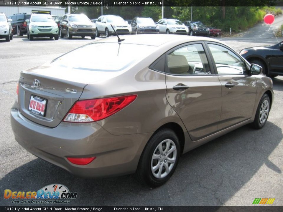 2012 Hyundai Accent GLS 4 Door Mocha Bronze / Beige Photo #6