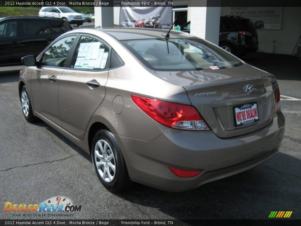 2012 Hyundai Accent GLS 4 Door Mocha Bronze / Beige Photo #8