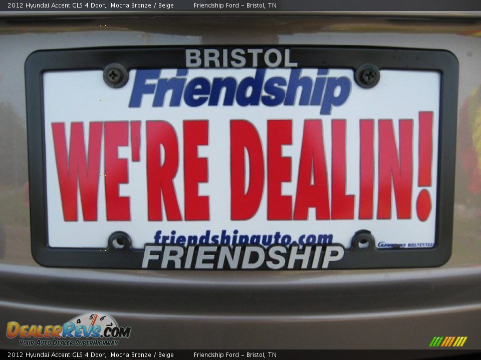 2012 Hyundai Accent GLS 4 Door Mocha Bronze / Beige Photo #12