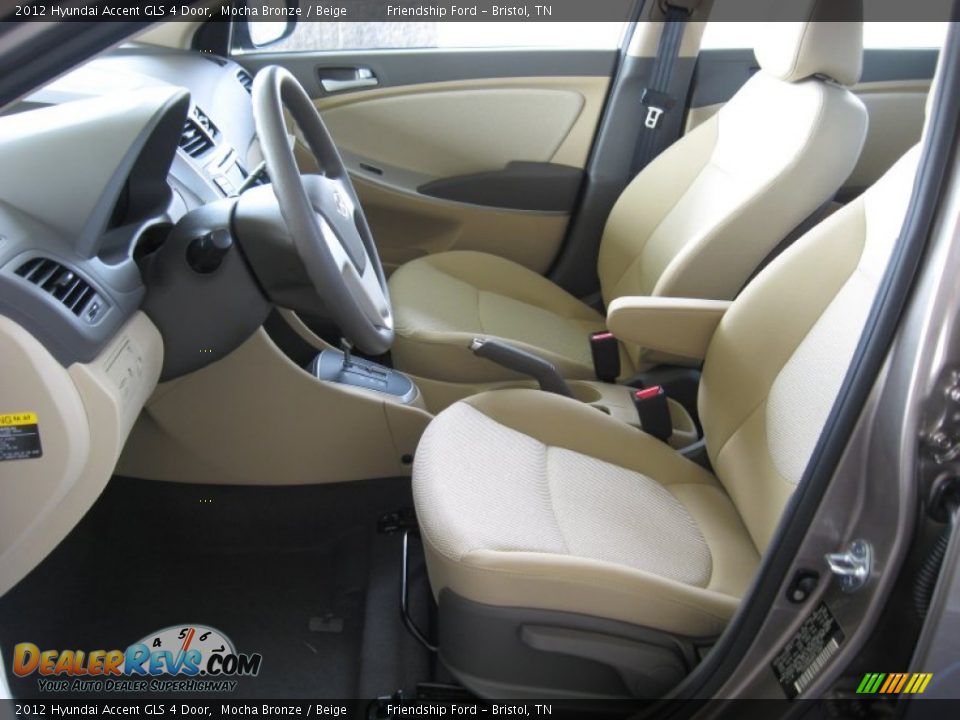Beige Interior - 2012 Hyundai Accent GLS 4 Door Photo #13