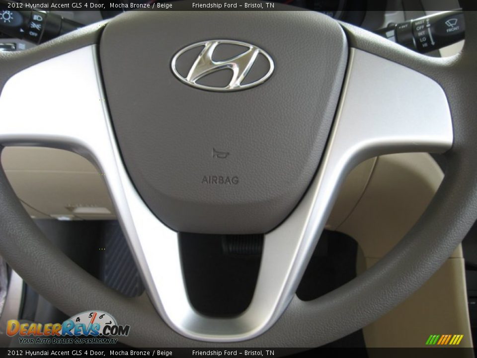 2012 Hyundai Accent GLS 4 Door Mocha Bronze / Beige Photo #27