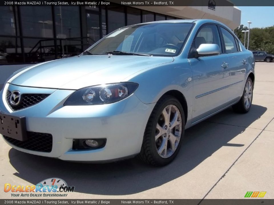 2008 Mazda MAZDA3 i Touring Sedan Icy Blue Metallic / Beige Photo #1