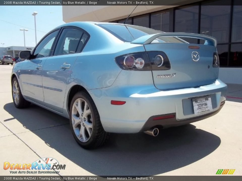 2008 Mazda MAZDA3 i Touring Sedan Icy Blue Metallic / Beige Photo #2