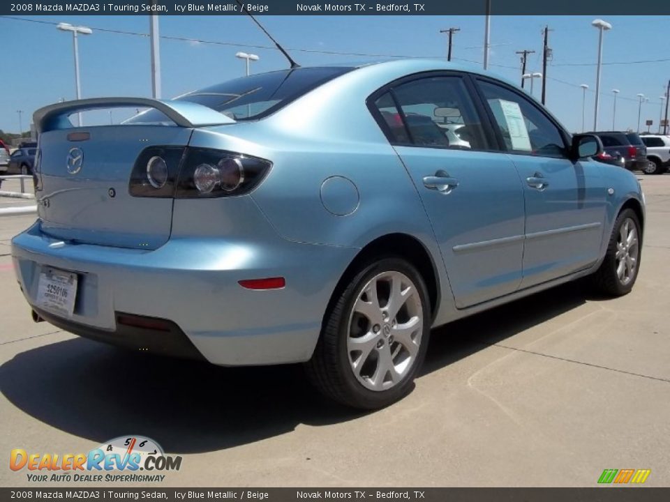 2008 Mazda MAZDA3 i Touring Sedan Icy Blue Metallic / Beige Photo #3