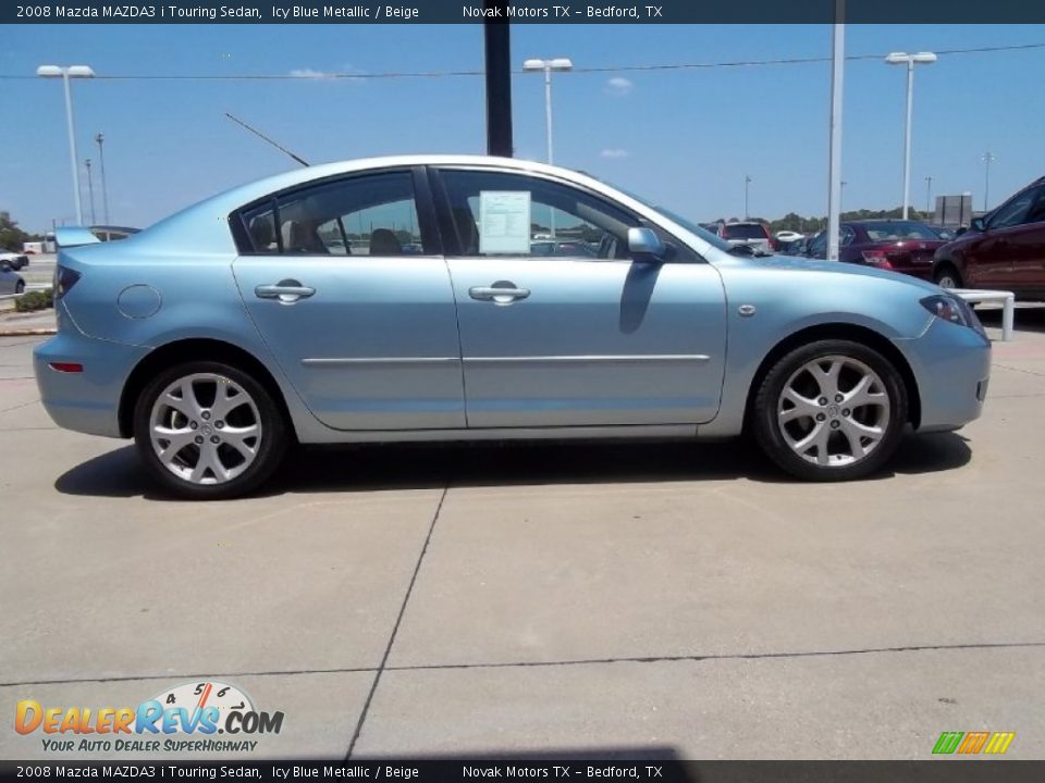 2008 Mazda MAZDA3 i Touring Sedan Icy Blue Metallic / Beige Photo #4