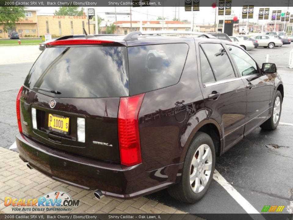 2008 Cadillac SRX V8 Black Cherry / Ebony/Ebony Photo #4