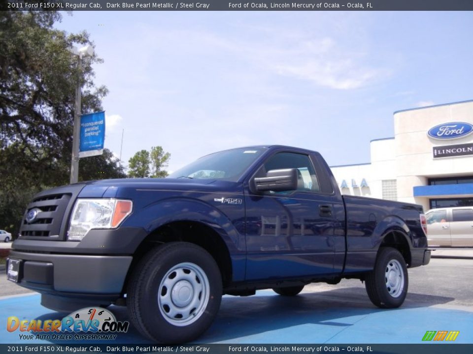2011 Ford F150 XL Regular Cab Dark Blue Pearl Metallic / Steel Gray Photo #1