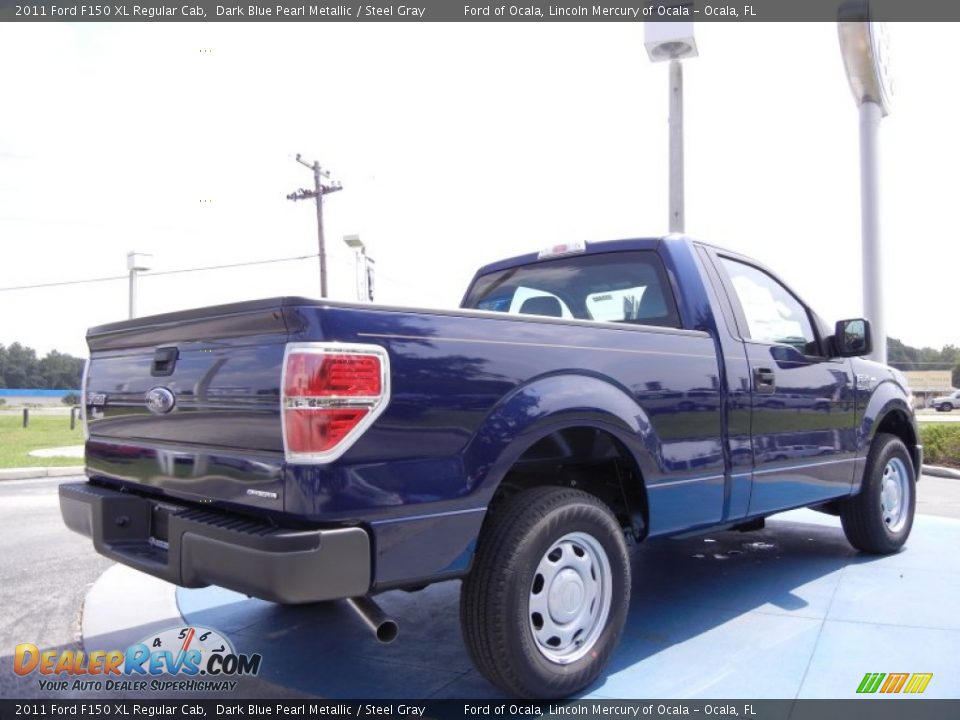 2011 Ford F150 XL Regular Cab Dark Blue Pearl Metallic / Steel Gray Photo #3