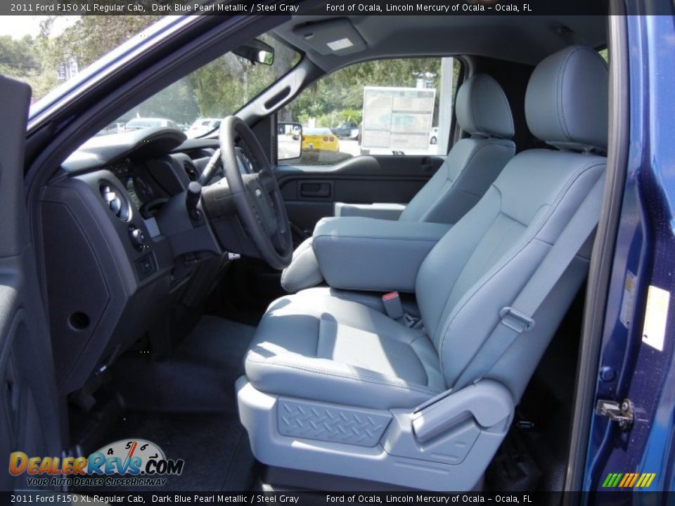 2011 Ford F150 XL Regular Cab Dark Blue Pearl Metallic / Steel Gray Photo #5
