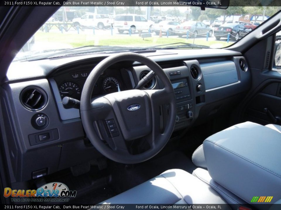 2011 Ford F150 XL Regular Cab Dark Blue Pearl Metallic / Steel Gray Photo #6
