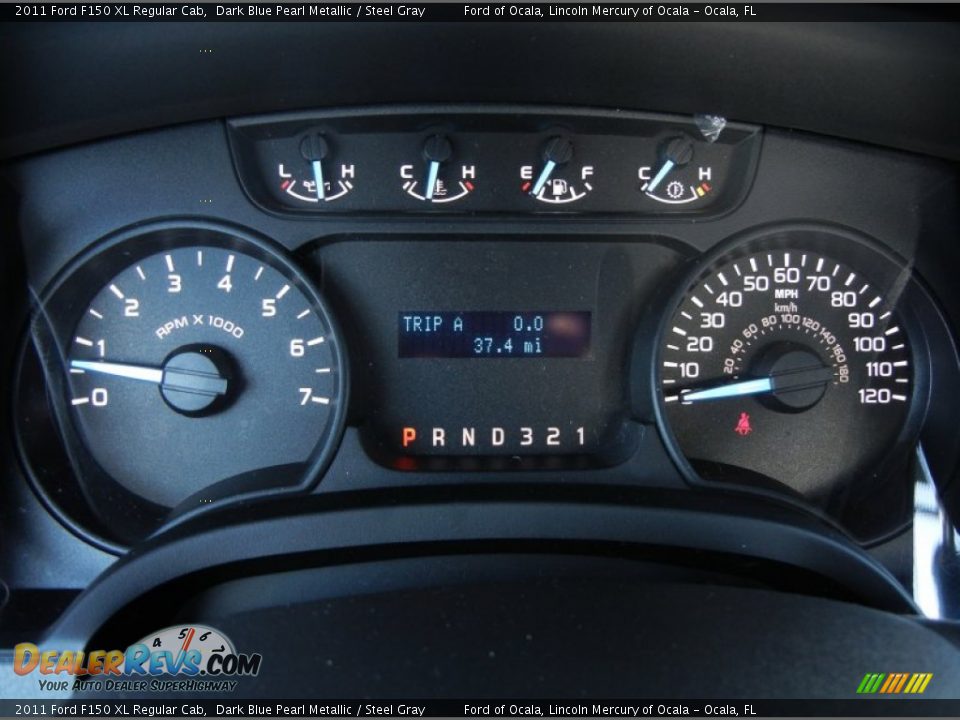 2011 Ford F150 XL Regular Cab Dark Blue Pearl Metallic / Steel Gray Photo #7