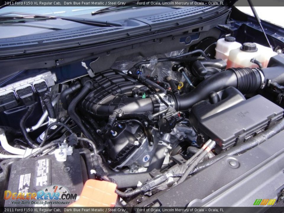 2011 Ford F150 XL Regular Cab Dark Blue Pearl Metallic / Steel Gray Photo #10