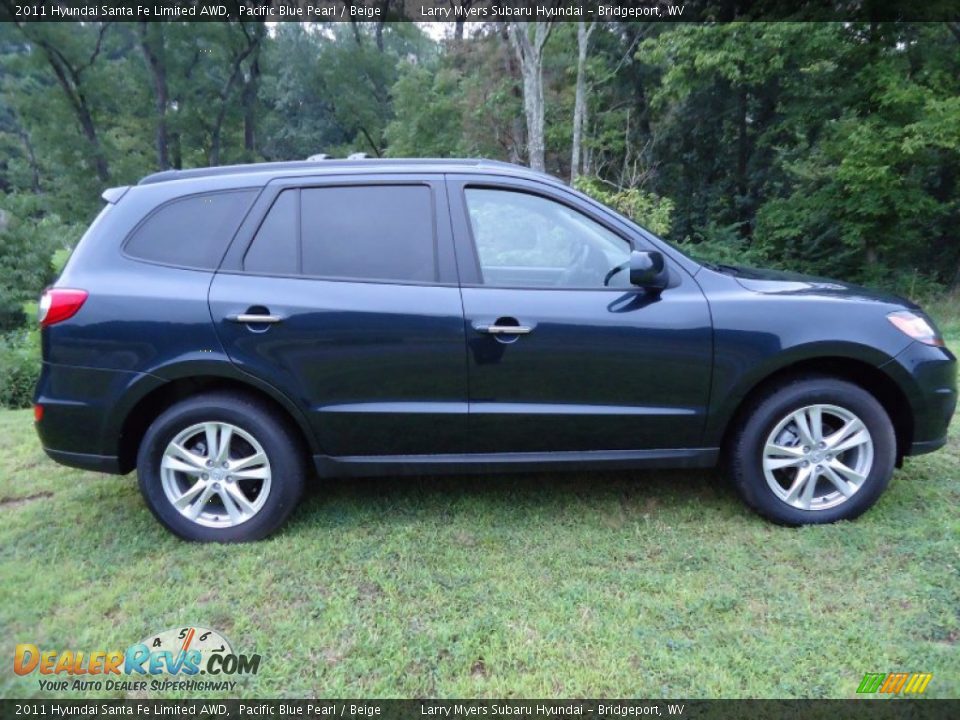 Pacific Blue Pearl 2011 Hyundai Santa Fe Limited AWD Photo #2