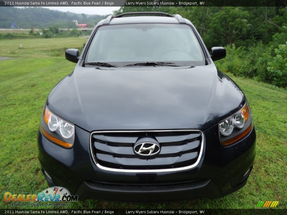 Pacific Blue Pearl 2011 Hyundai Santa Fe Limited AWD Photo #8