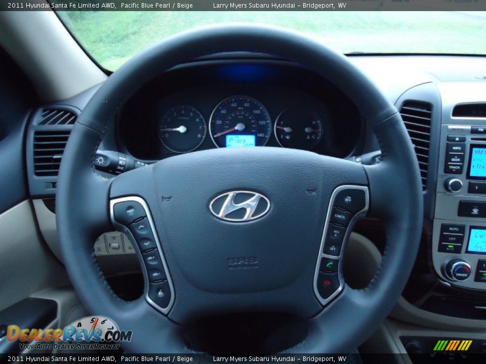 2011 Hyundai Santa Fe Limited AWD Steering Wheel Photo #14