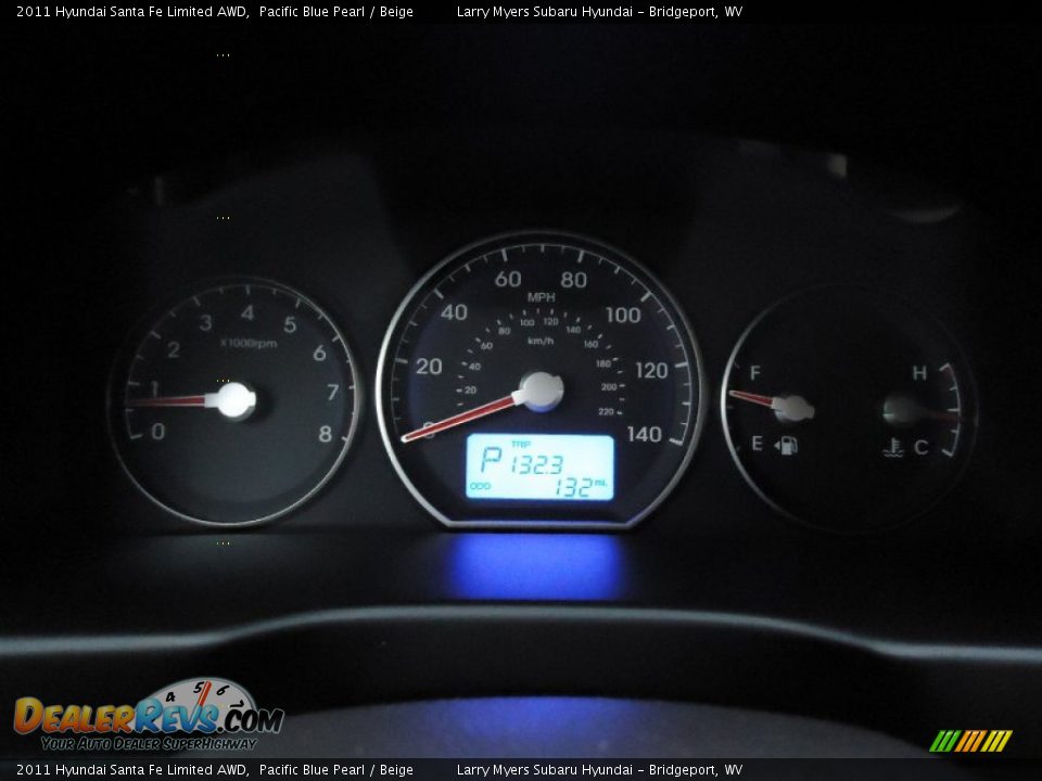 2011 Hyundai Santa Fe Limited AWD Gauges Photo #15