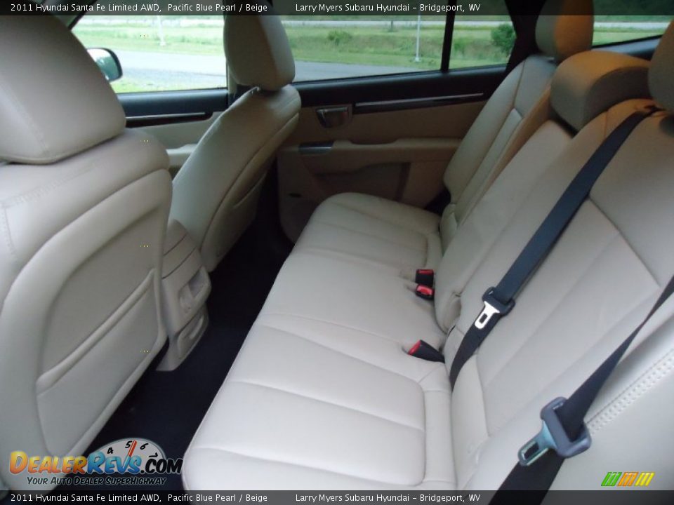 2011 Hyundai Santa Fe Limited AWD Pacific Blue Pearl / Beige Photo #20