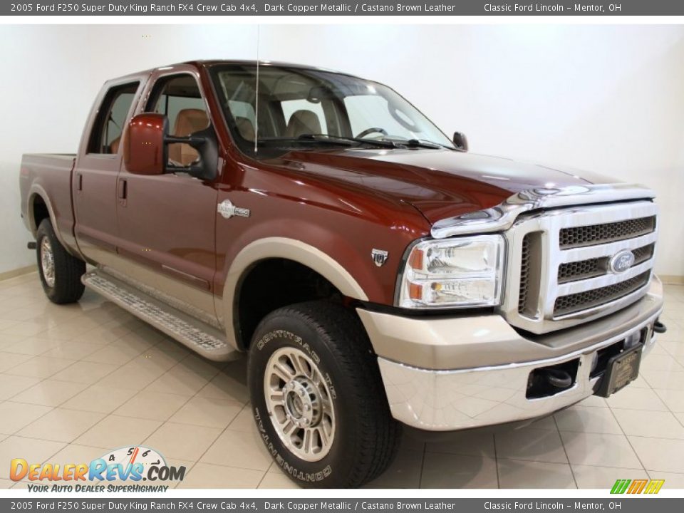 2005 Ford F250 Super Duty King Ranch FX4 Crew Cab 4x4 Dark Copper Metallic / Castano Brown Leather Photo #1