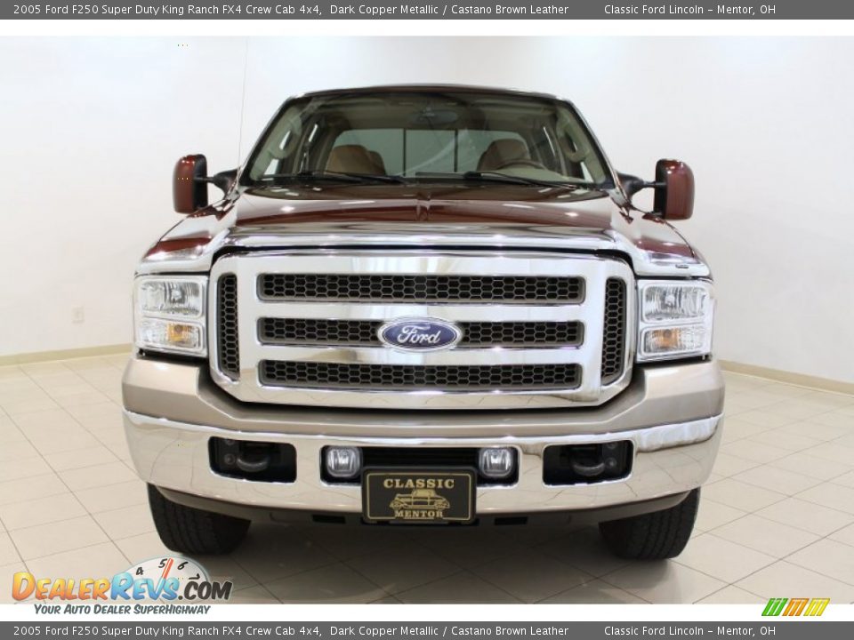 2005 Ford F250 Super Duty King Ranch FX4 Crew Cab 4x4 Dark Copper Metallic / Castano Brown Leather Photo #2