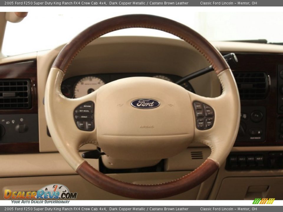 2005 Ford F250 Super Duty King Ranch FX4 Crew Cab 4x4 Steering Wheel Photo #13