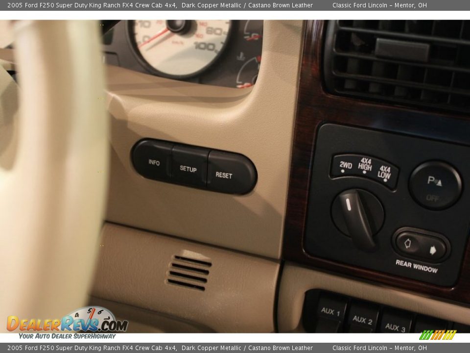 2005 Ford F250 Super Duty King Ranch FX4 Crew Cab 4x4 Dark Copper Metallic / Castano Brown Leather Photo #16