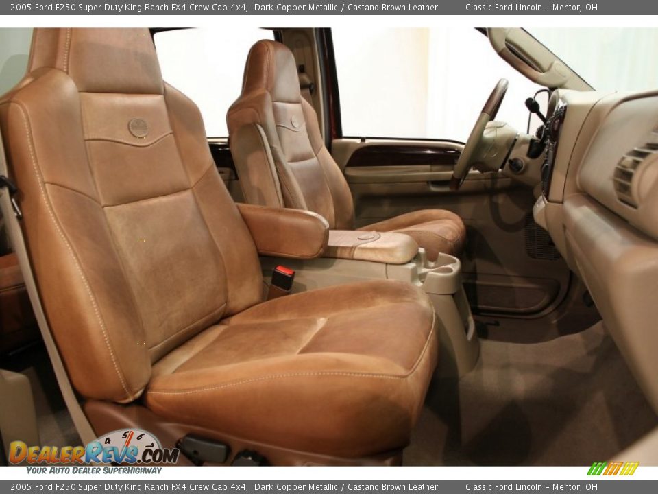 2005 Ford F250 Super Duty King Ranch FX4 Crew Cab 4x4 Dark Copper Metallic / Castano Brown Leather Photo #21